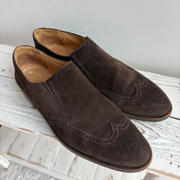 Mens Suede Dress Shoes 9.5 Dark Academia Quiet Luxury OldMoney Handmade Italian main image 6
